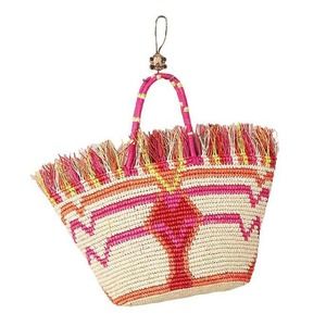 NWOT ANTHROPOLOGIE SENSI STUDIO FRAYED MAYE TOTE BAG